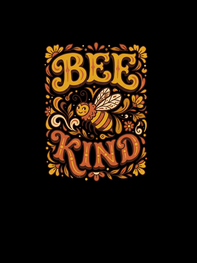 Retro 70s Bee Kind Eco Friendly Honeybee Activism by PictoVibe