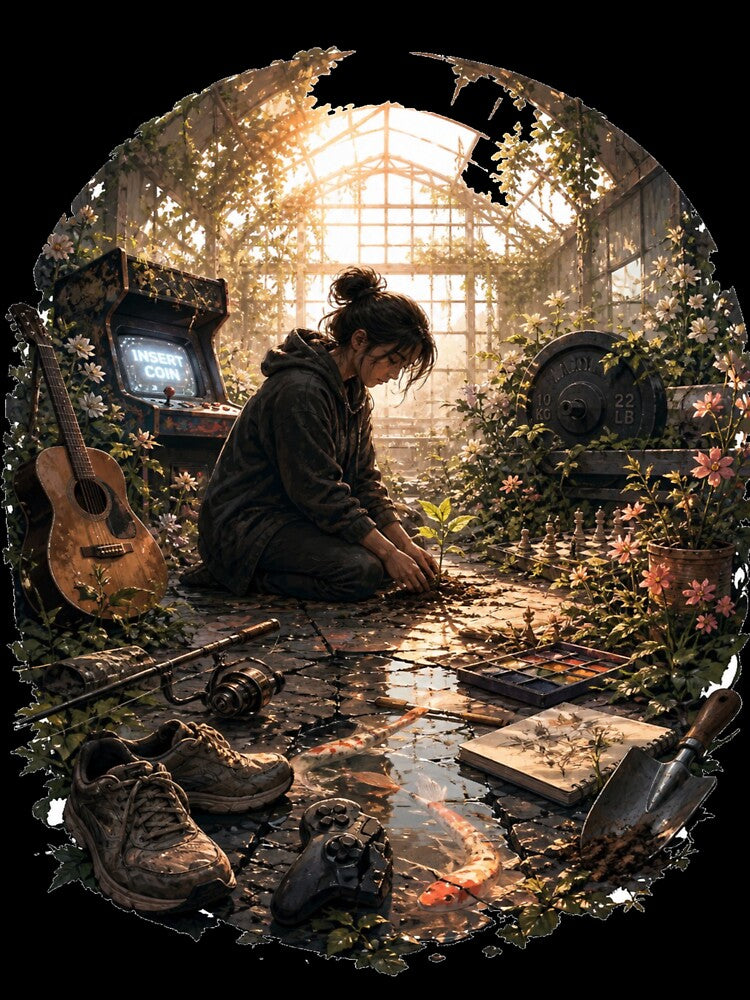 Peaceful Garden Meditation Art by InkNovaLab