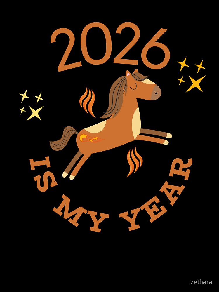 2026 Is My Year Cute Fire Horse by TurtleQuirks