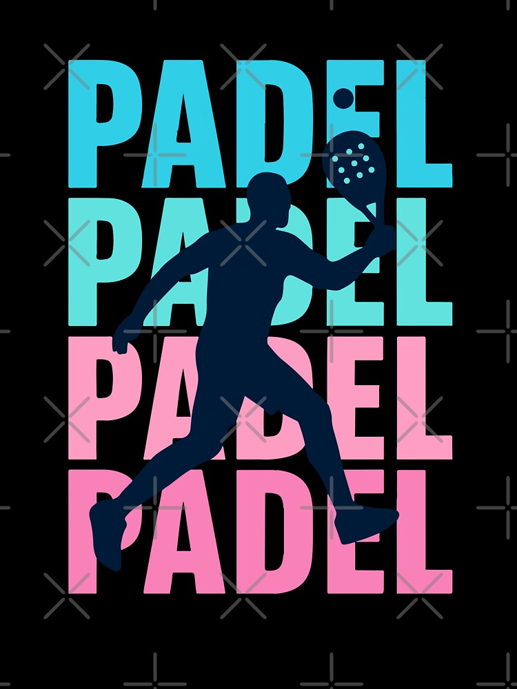 Padel/ tennis fan/ sports/ Padel Passion - Colorful Padel Tennis Silhouette Design by Krasnovaovaova