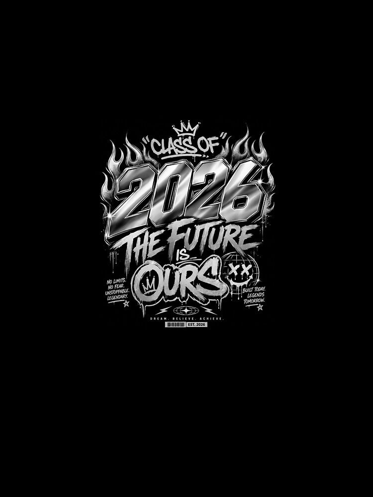 The Future Is Ours Streetwear Graduation Hoodie | Class of 2026 Urban Graffiti Senior Outfit by DoodleHaus360