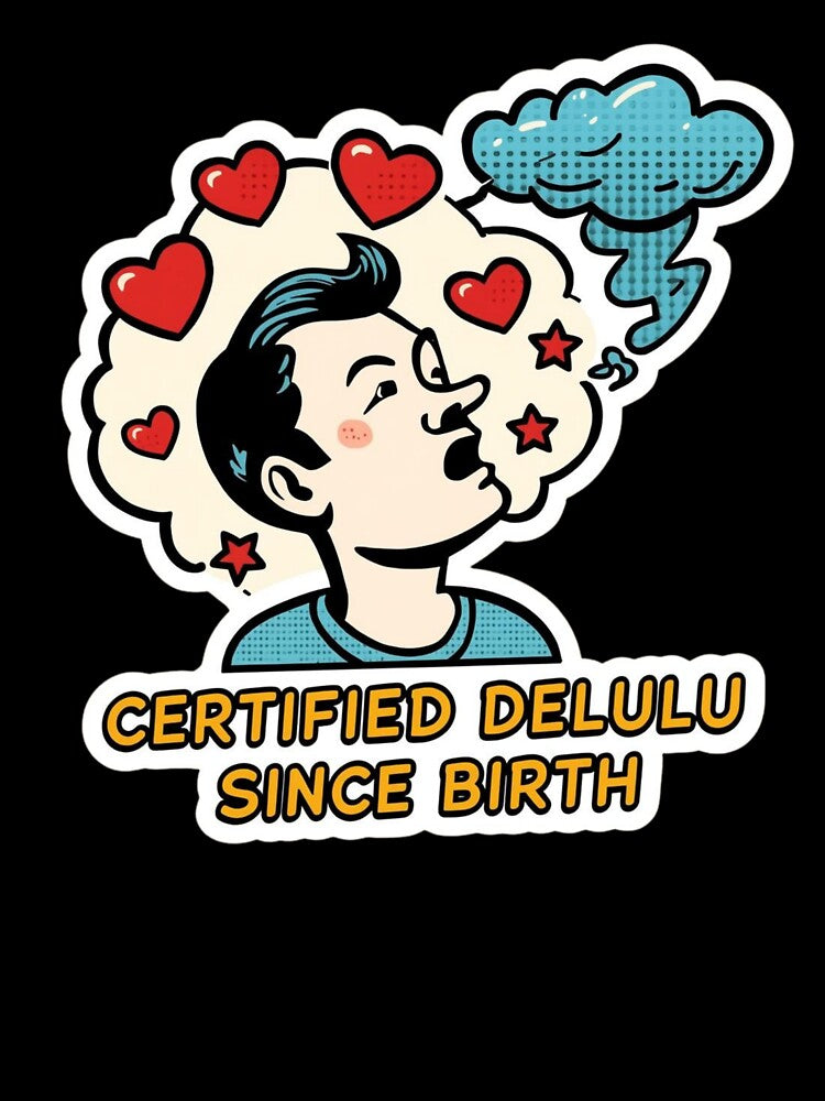 Delulu Is The Solulu Sticker | Funny Meme Aesthetic | In My Delulu Era 2026 | Kpop Delusional Girl Vibes v2 by CosmicNook1