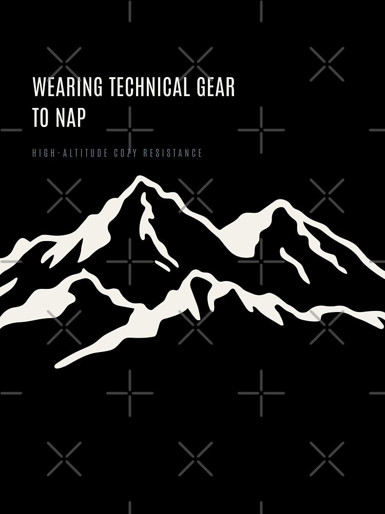 Wearing Technical Gear To Nap Ironic Outdoor Culture Minimal Mountain by SlothcoreVibes