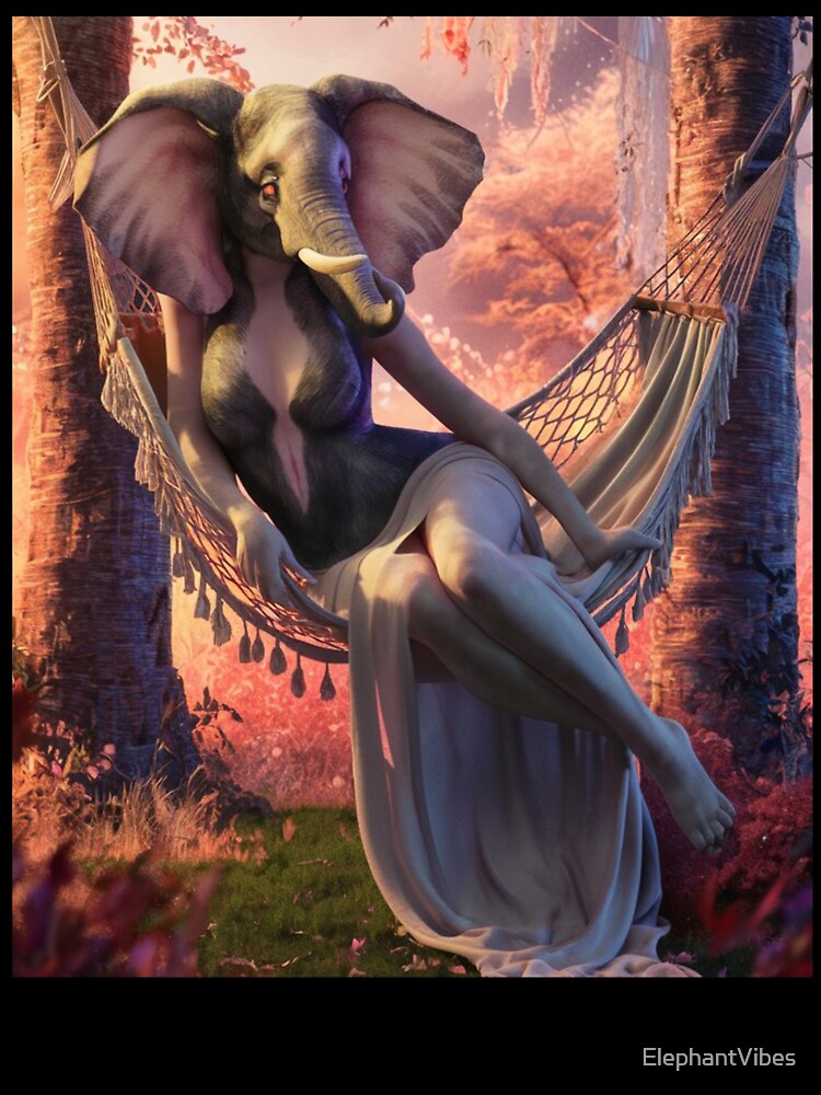 Elephant Portrait. elephant person, sexy elephant lady by ElephantVibes