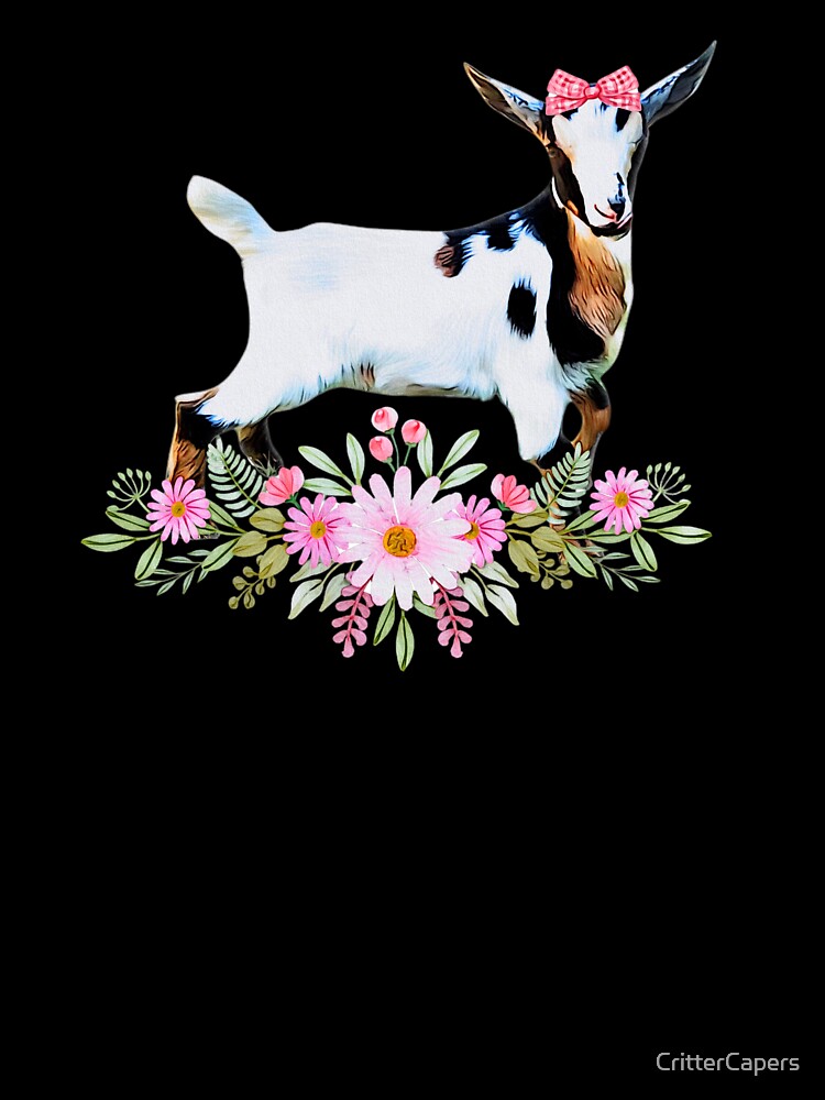 Beautiful baby goat, Nigerian Dwarf goat kid with pink acccents by CritterCapers