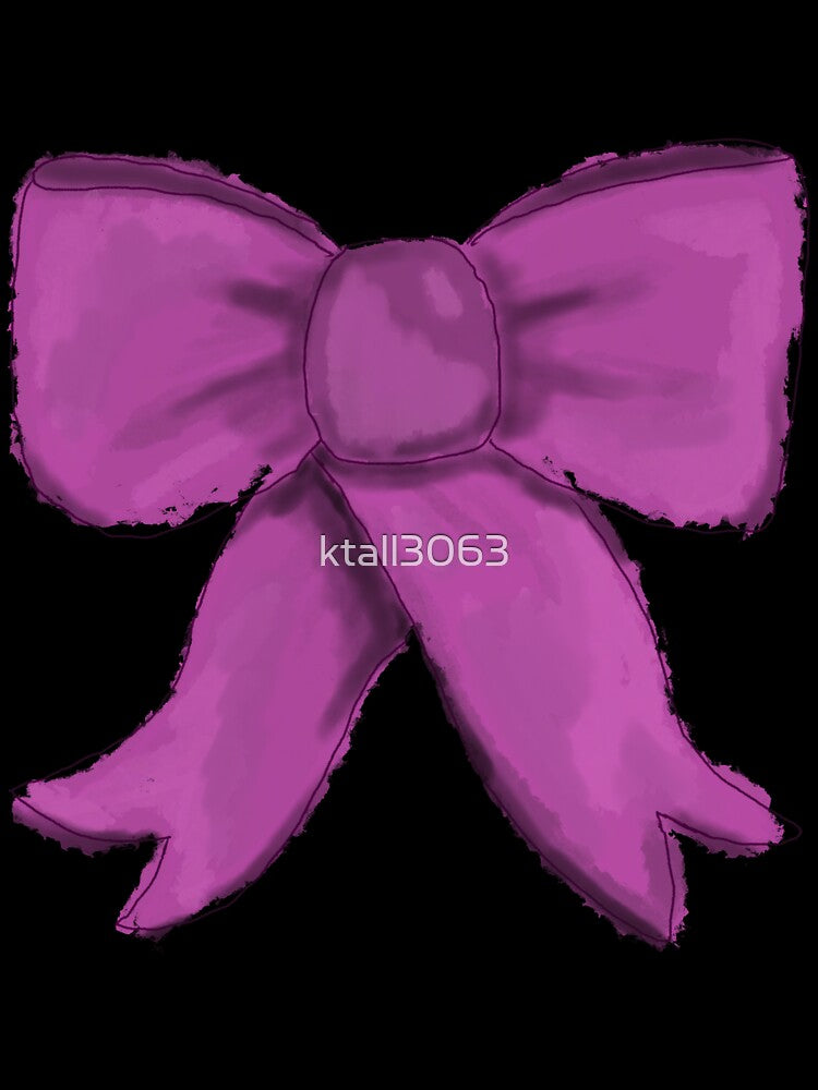 Pink Watercolor Ribbon Bow by Green Crayon Art