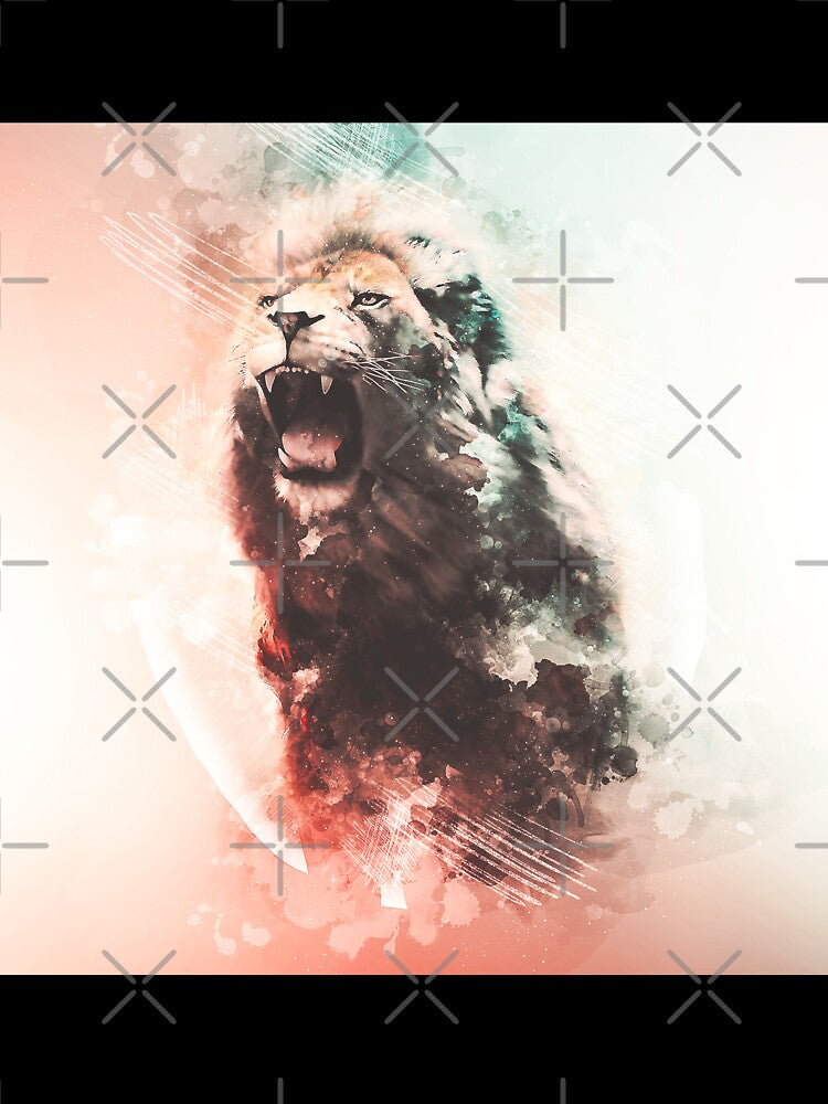 Lion Watercolor Painting by artworkbyrihen