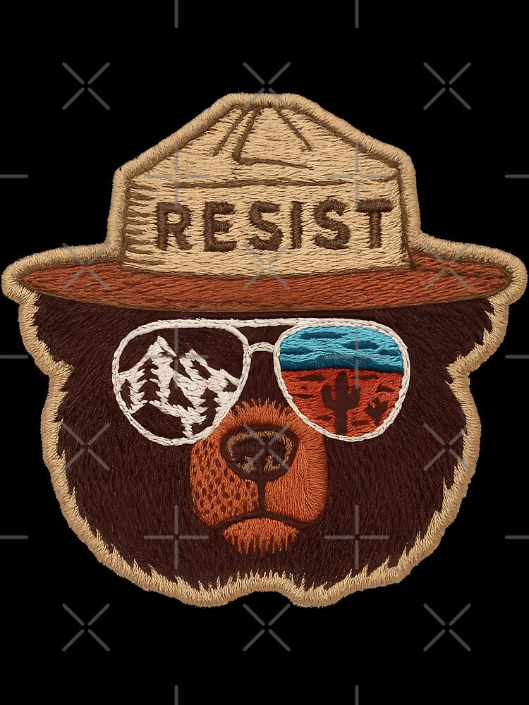 Embroidered Protect our public lands - resist smokey the bear national parks nature resistance forest by SimsimahLaughs