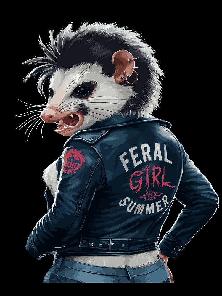 Feral Girl Summer Pierced Rock Possum Opossum by KayelBee