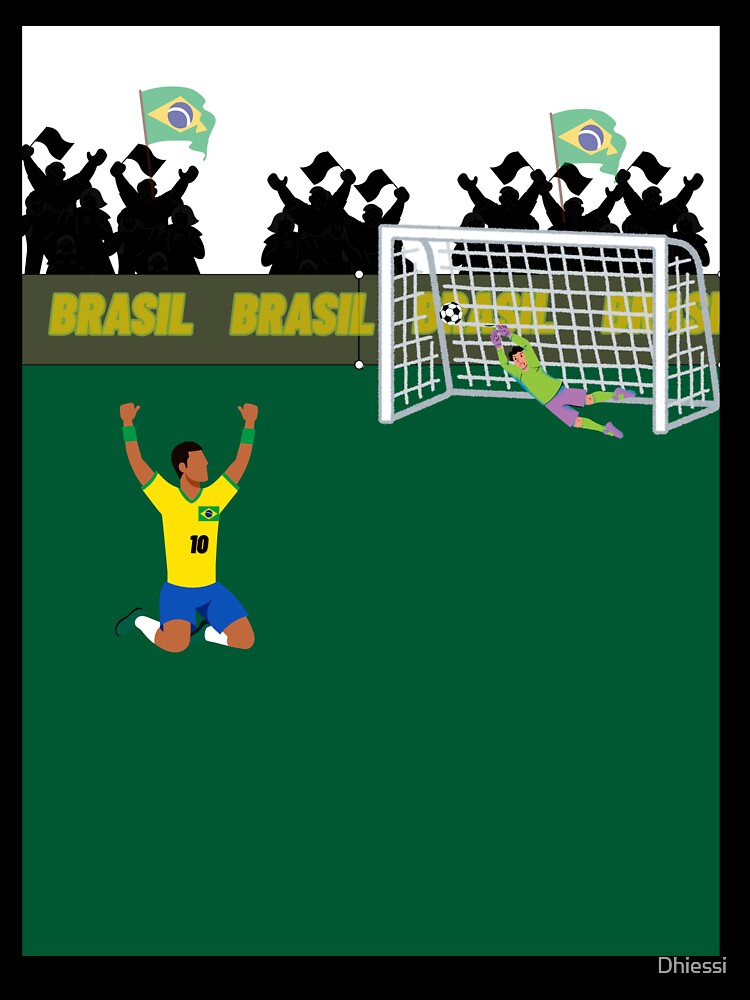 Goal Celebration! Brazilian Soccer Spirit & Vibrant Stadium Art by Dhiessi