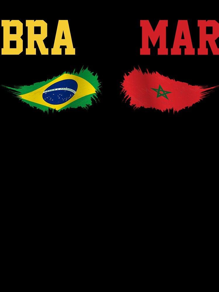 Brazil vs Morocco 2026 Matchday Brush Flag Graphic by axiksa10