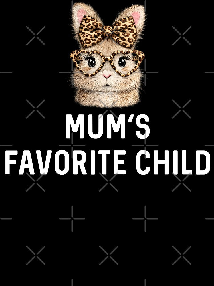 Mum's Favorite Child Rabbit Mother's Day UK Sassy Leopard Print Easter Bunny Gift Rabbits Lover Birthday by DogLover332