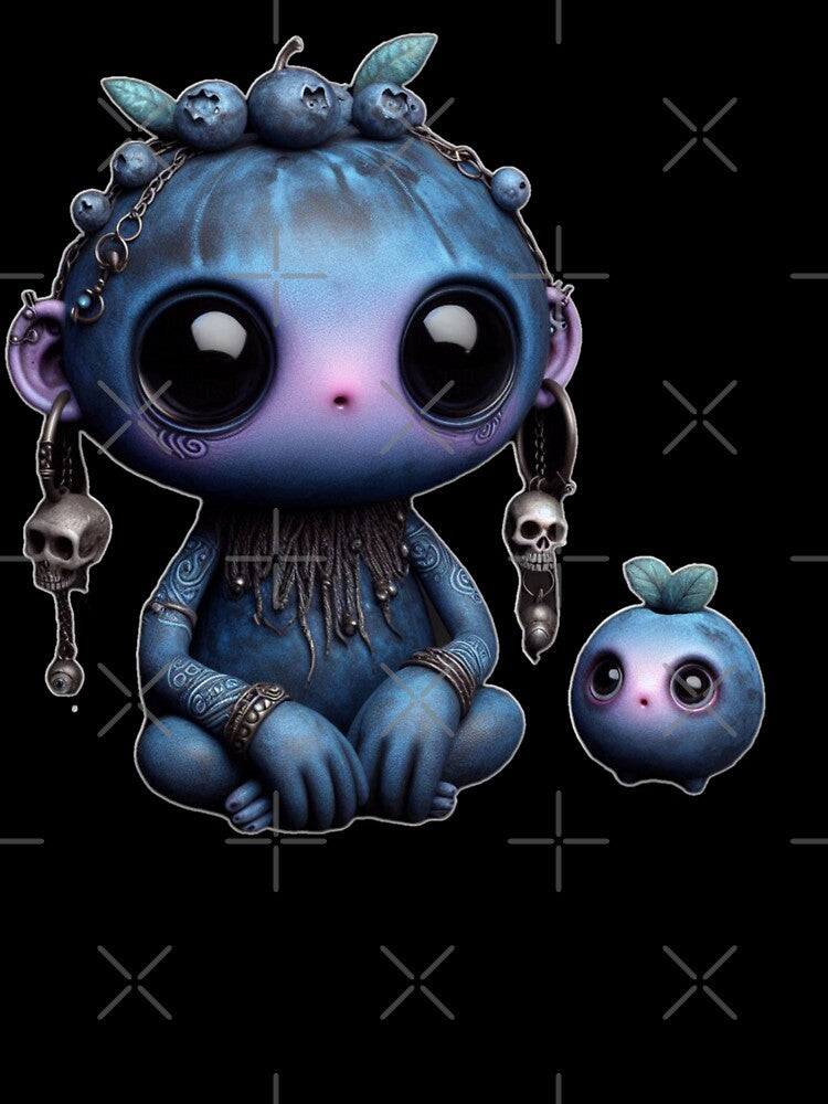 Goth Blueberry - Creepy Cute Fruits Collection #4 by LujziWorld