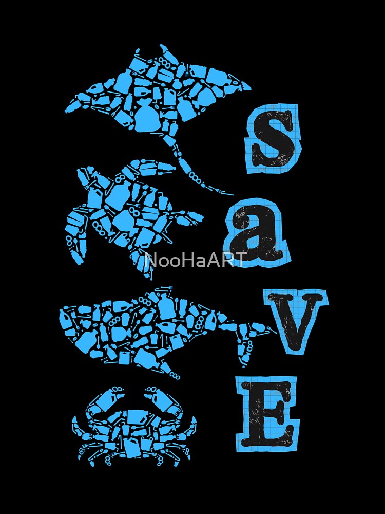 SAVE – Marine Life Made from Plastic | Ocean Awareness Art by NooHaART