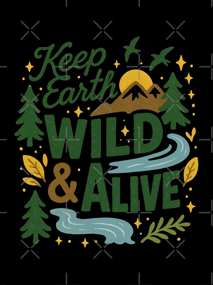 Keep Earth Wild and Alive – Nature Conservation Outdoor Design by inkoutninja