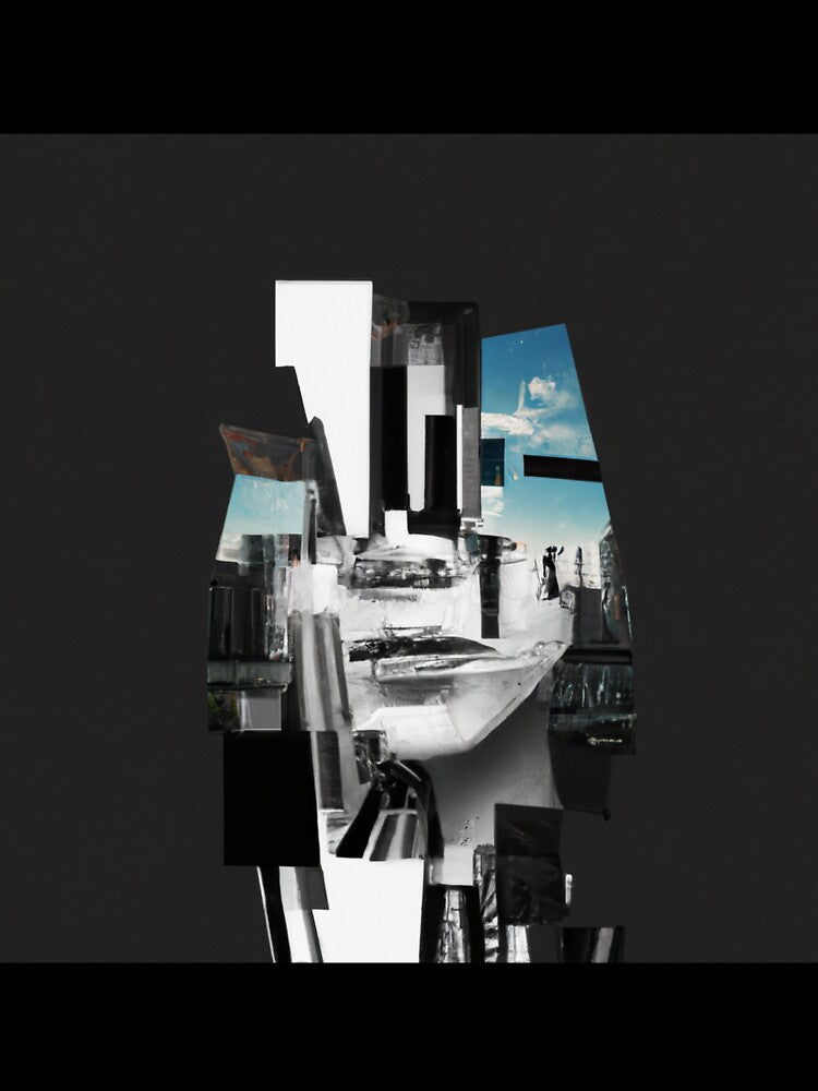 Feminine Face Geometric City Collage by DES7iGN