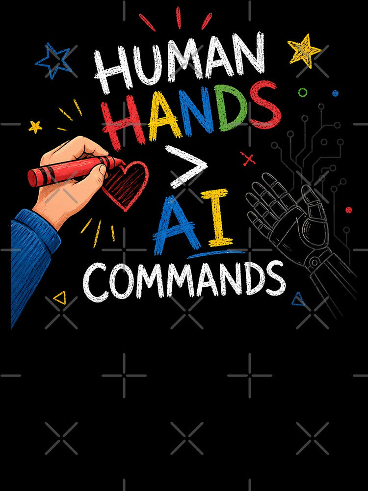 Human Hands AI Commands Pro Human Creativity Crayon by chattsuede