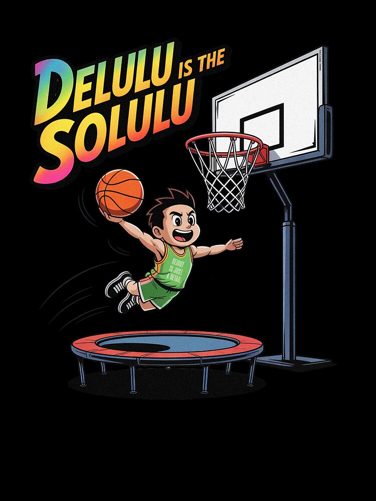 Delulu Is The Solulu Basketball Dunk Sky Is The Limit by PietrzakDesign