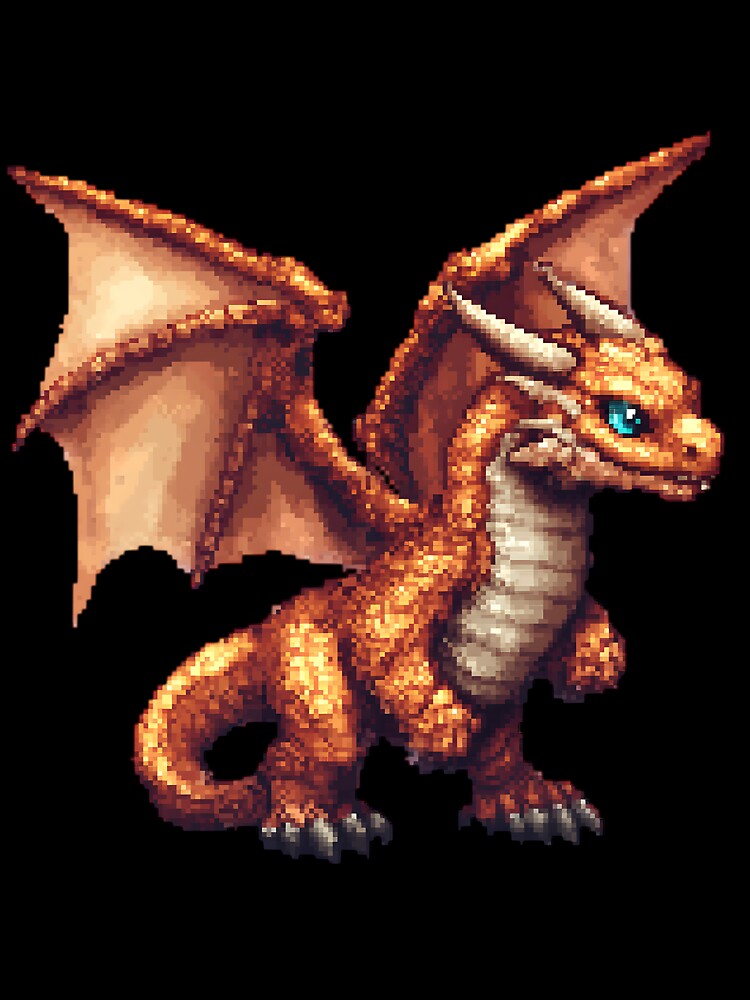 Retro Pixel Art: 8-bit Dragon by bapupa