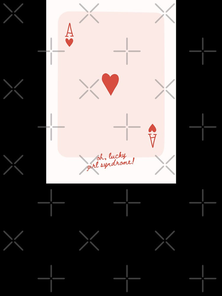 Lucky Girl Syndrome Ace of Hearts Playing Card | Trendy Aesthetic Affirmation by Dimu Co.