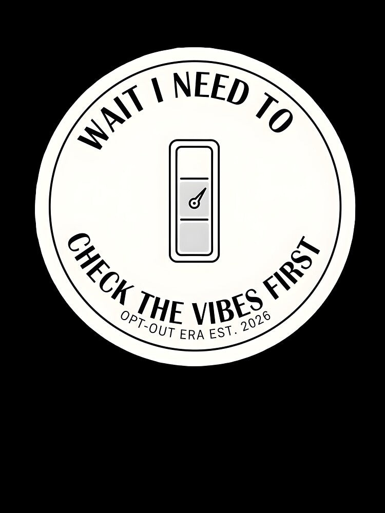 Wait I Need To Check The Vibes First Opt-Out Era Minimalist by ND-Culture