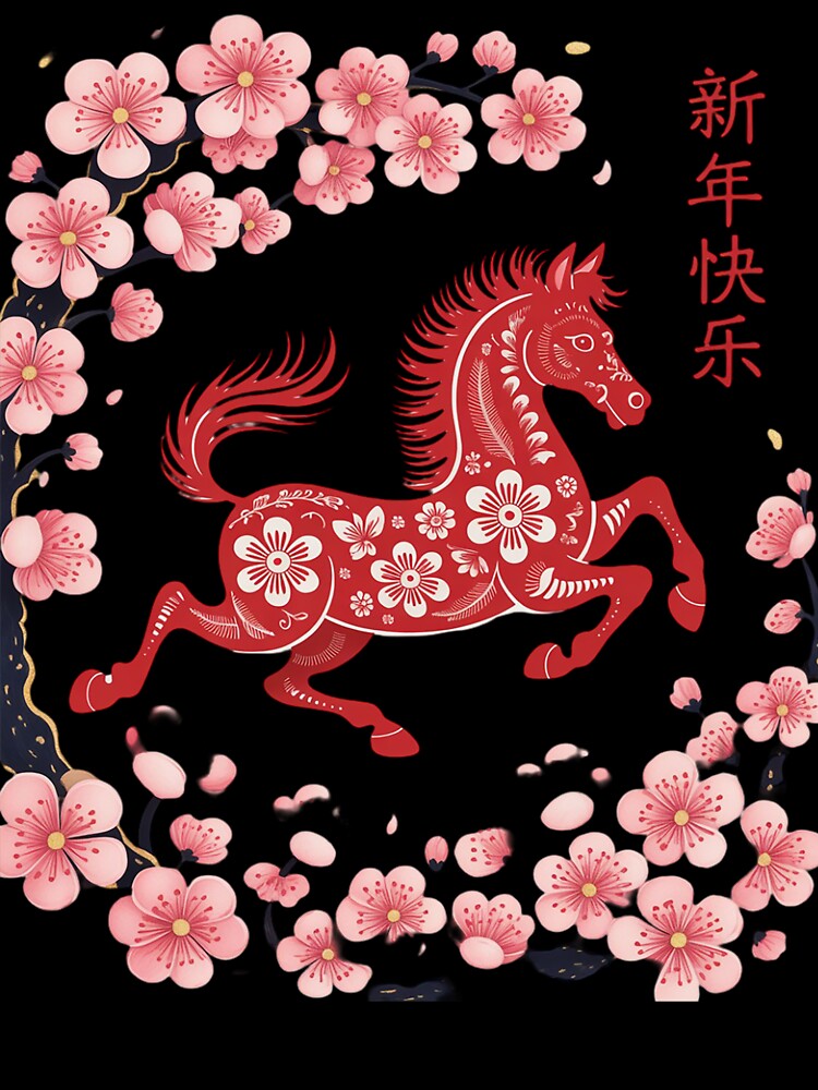 Happy Chinese Lunar New Year of The Horse 2026 Men Women Kid by RoyTill0Art