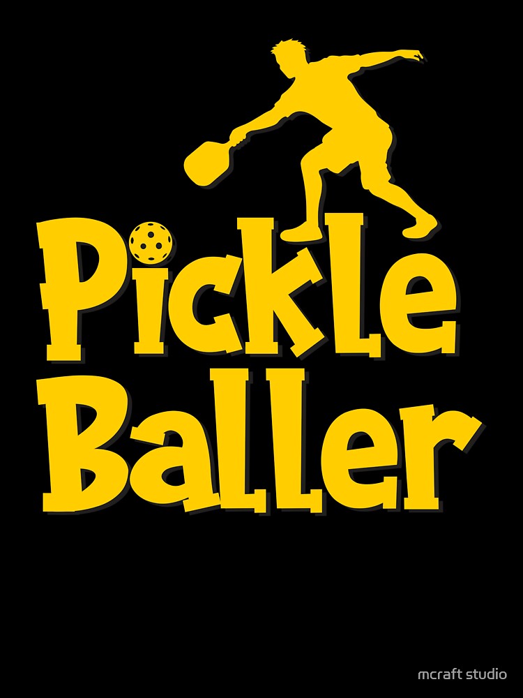 Pickleball Player Silhouette – Funny Pickle Baller Sport Design by mcraft studio