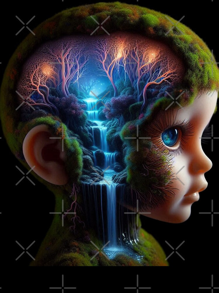 Forest Child – Cascading Moss Waterfall by LujziWorld