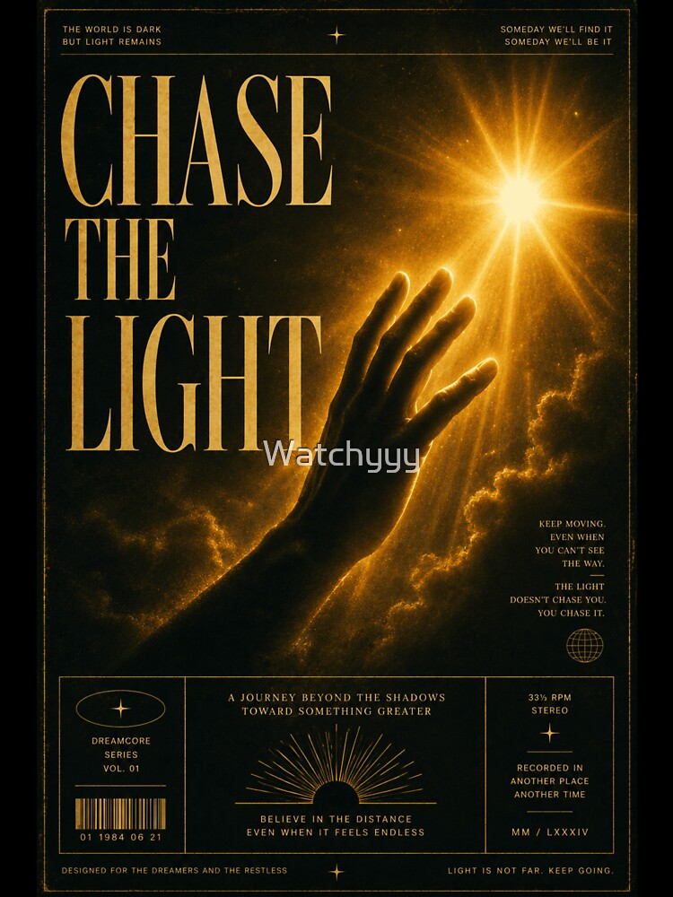 Chase The Light — Dreamcore Editorial Poster by Watchyyy