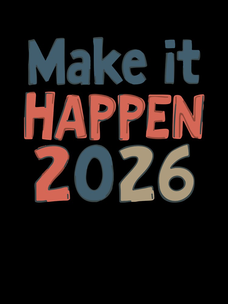 Make It Happen 2026 Motivational Quote by DavidTeeStudio