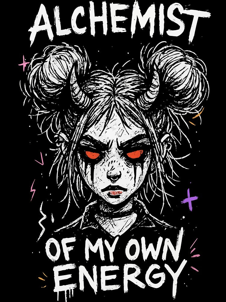 Alchemist of My Own Energy Dark Gothic Empowerment Art by Vivid Void Apparel