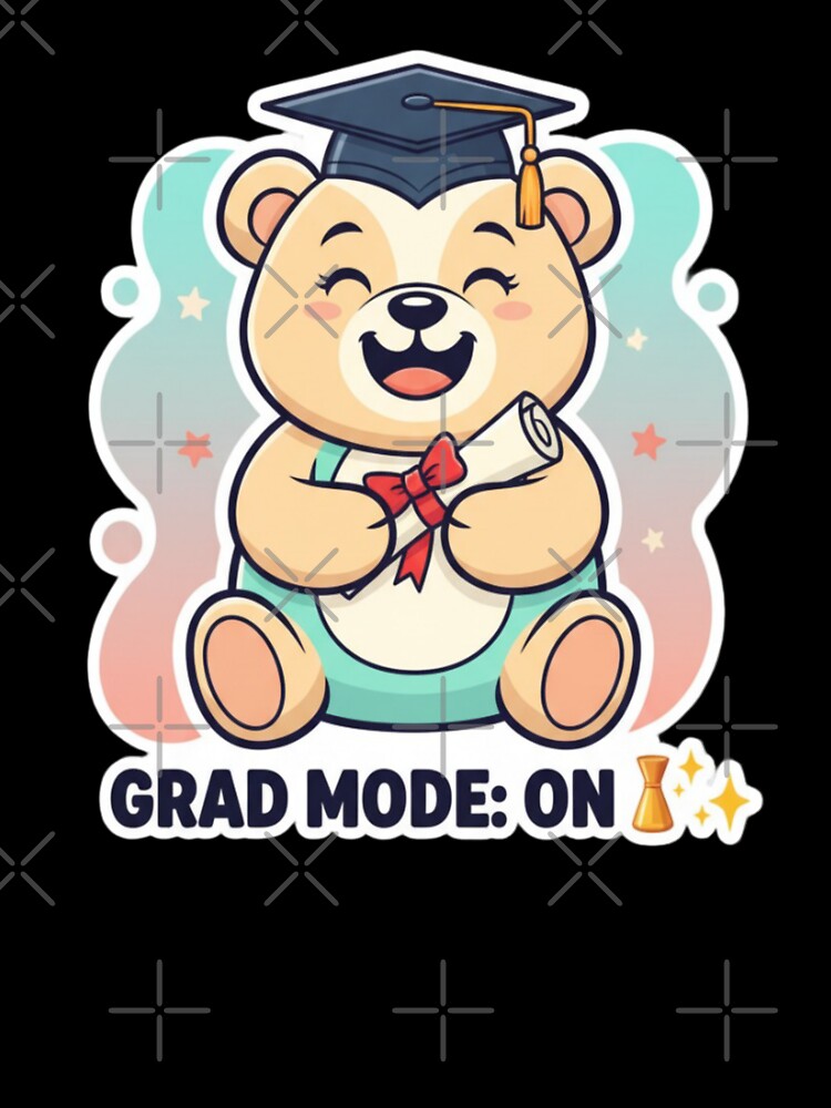 Cute Teddy Bear Graduation Celebration Design by PrintBreeze