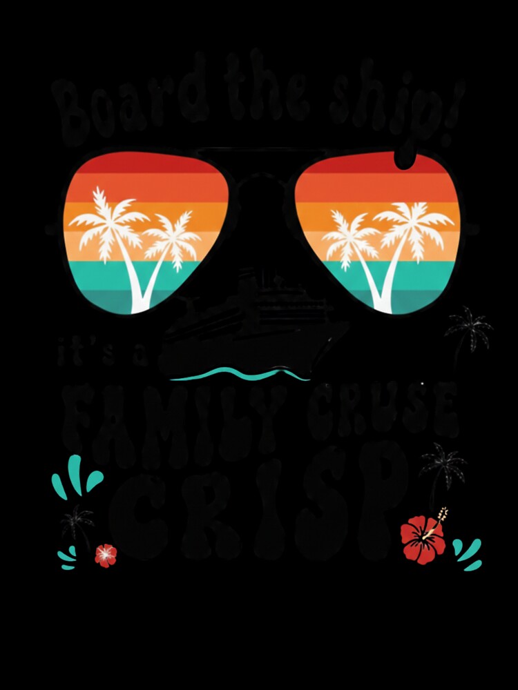 Family Cruise  Board the Ship | Tropical Summer Vacation Typography by Colorful-Garden