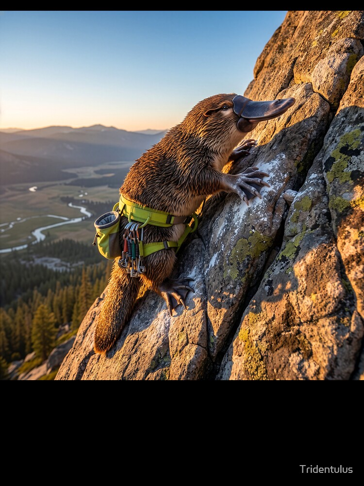 Rock Climbing Platypus Is Summit Bound by Tridentulus