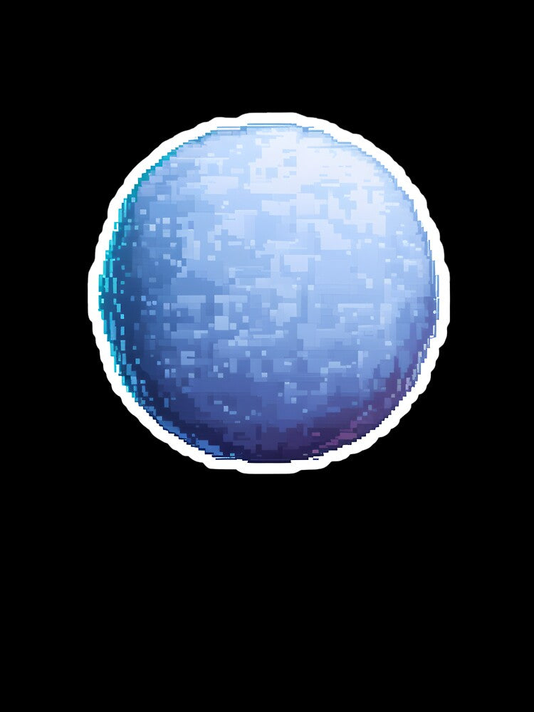 Cute Pixel Snowball with Soft Blue Shadows by BankMano