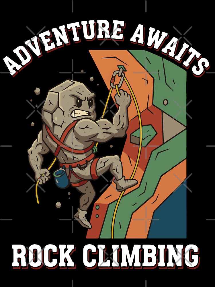 Adventure Awaits Rock Climbing Fun Art by LuminOrb