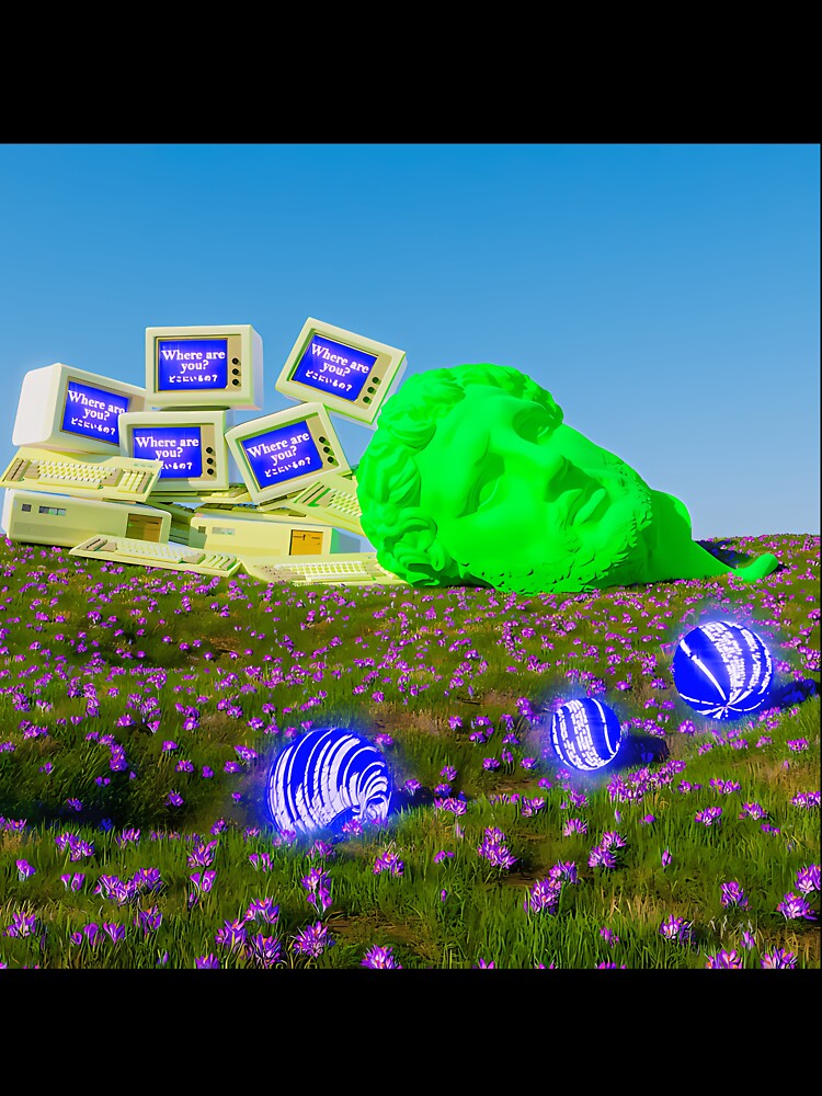 Eerie Liminal Space Green Hill Nostalgia by ugmrbhbm6