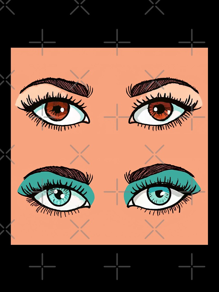 pop art two pairs of eyes by rlav123