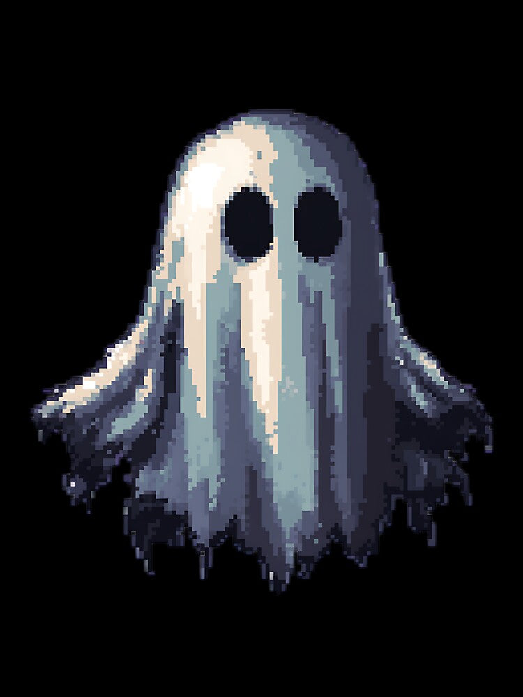 Retro Pixel Art: 8-bit Ghost by bapupa