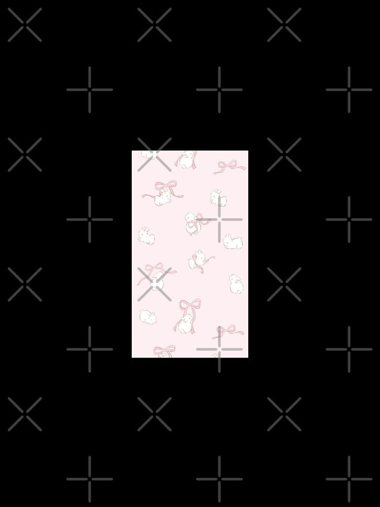 pink coquette bunny with bow pattern by prettyinpink111