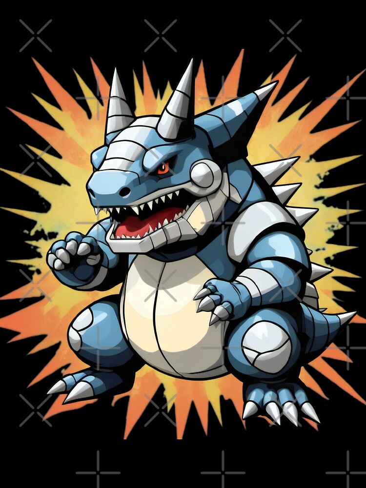 Aggron Retro Pixel Sprite by ImmersiveArt Era