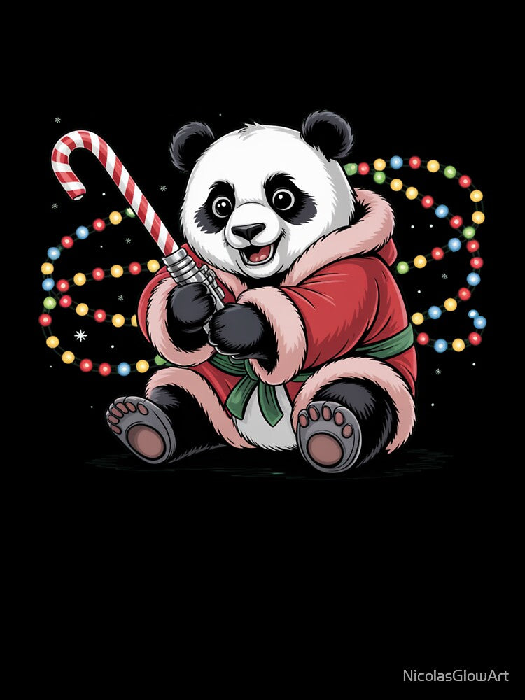Panda with Candy Saber by NicolasGlowArt