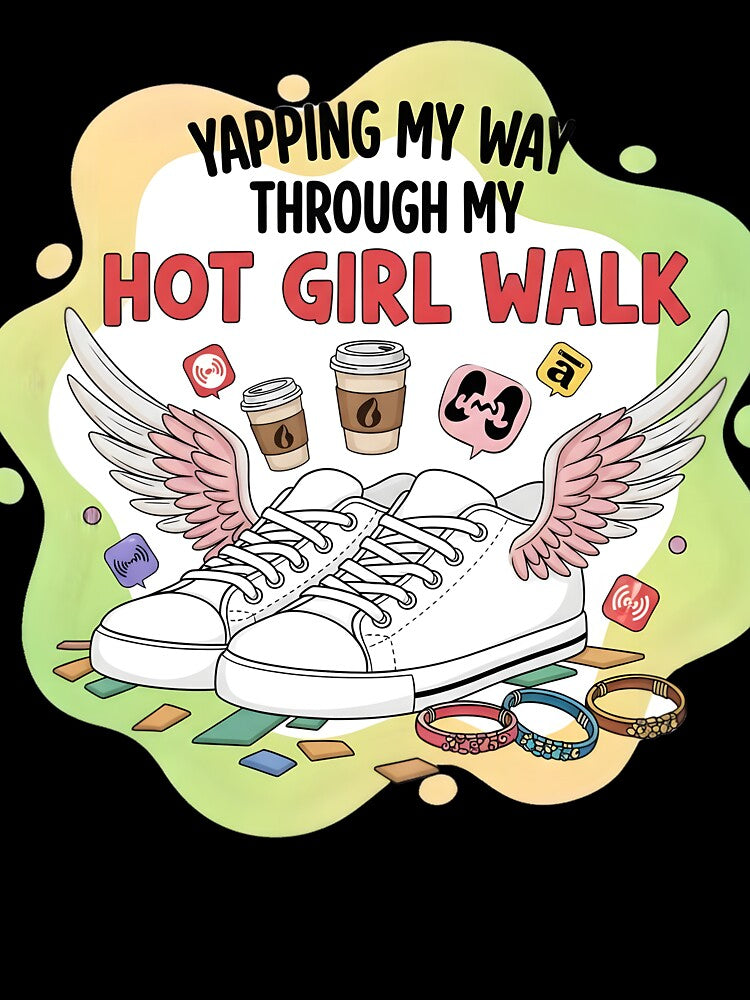 Yapping My Way Through My Hot Girl Walk Trendy Aesthetic Digital Art Print by AnnDesignStudio