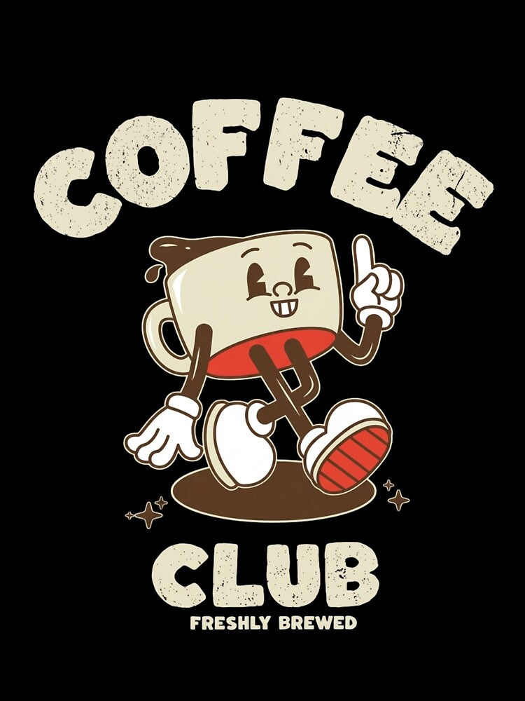 Coffee Club Retro Mug Mascot by Colorful-Garden