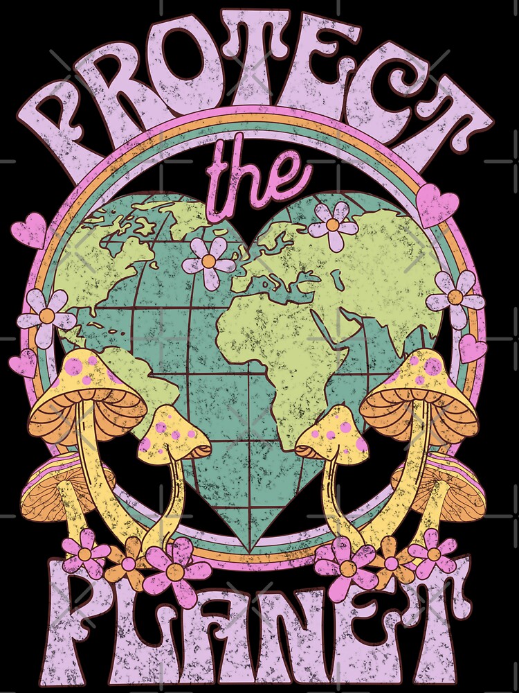 Protect the Planet Retro Earth Day by PUFFYP