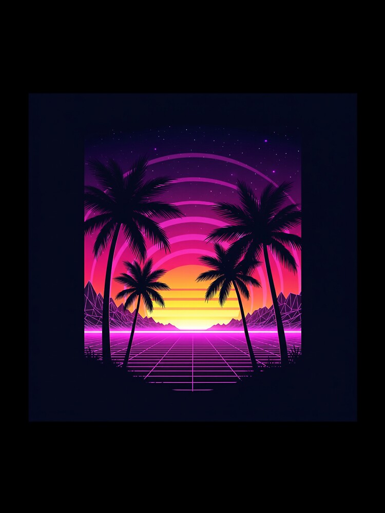Retro Neon Sunset Vaporwave Vibes by Shomoon113