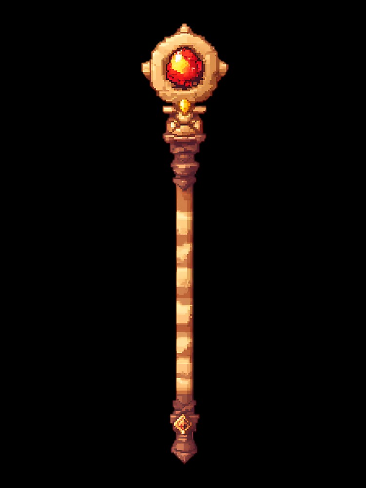 Pixel Art Magic Staff by bapupa