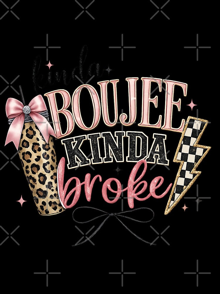 Kinda Boujee Kinda Broke Leopard Tumbler Bow Coquette by Dana  Burke