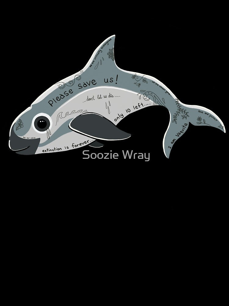 Graffitied Vaquita by Soozie Wray
