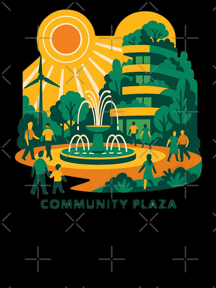 Solarpunk Community Plaza – Grow Together by FTS-Studio
